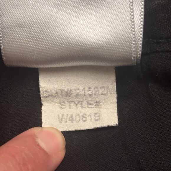 NYDJ Black Denim Skirt Size 16W 5-Pocket Fly Button Belt Loops Back Slit USA EUC - Picture 5 of 16